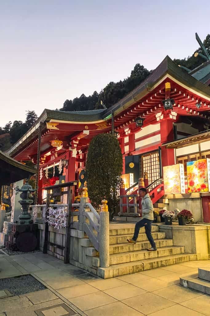 Afuri Shrine in Mt. Oyama during Autumn