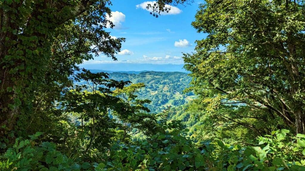 Scenic mountain view on Tokamachi Tanada Trek 