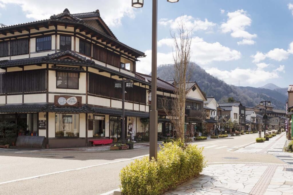 Japanese Onsen building