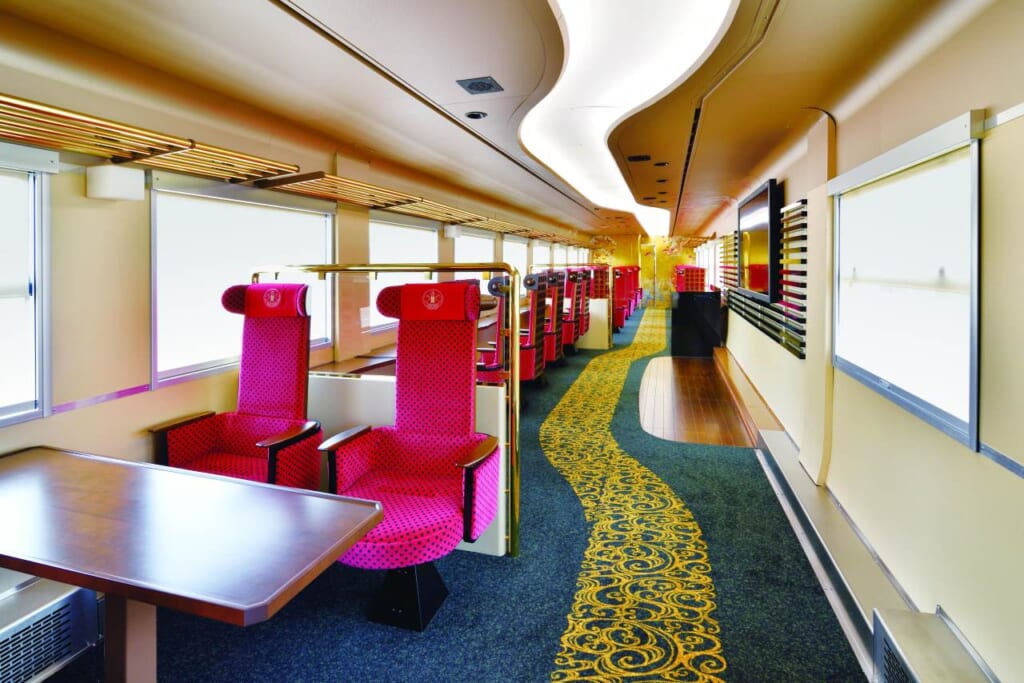 inside a Japanese train