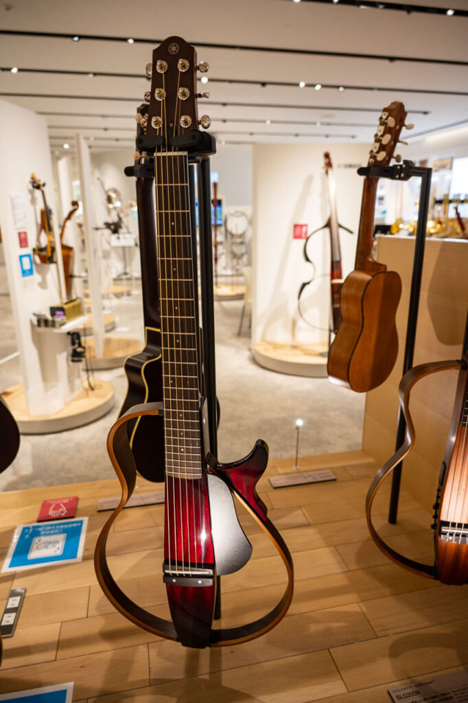 Innovative musical instruments at Yamaha Innovation Road in Hamamatsu