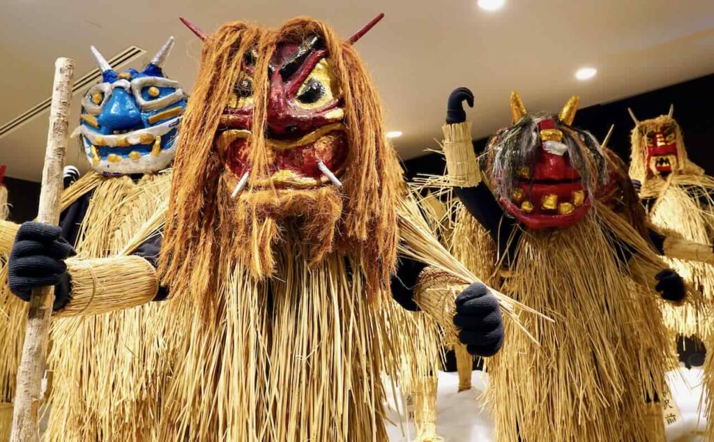 Namahage models inside museum