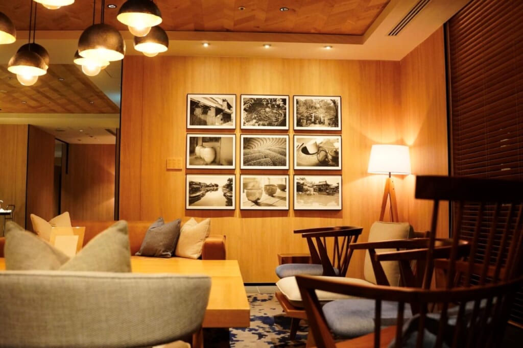 Warmly lit lobby area at Fairfield by Marriott (Kyoto Minami Yamashiro)