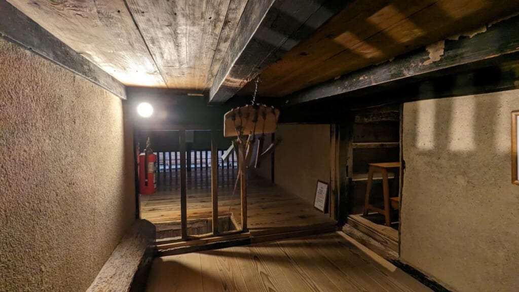 The low ceilinged second floor of Koka Ninja House