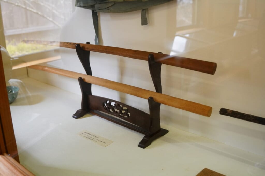 Wooden swords at Hotokuji Temple