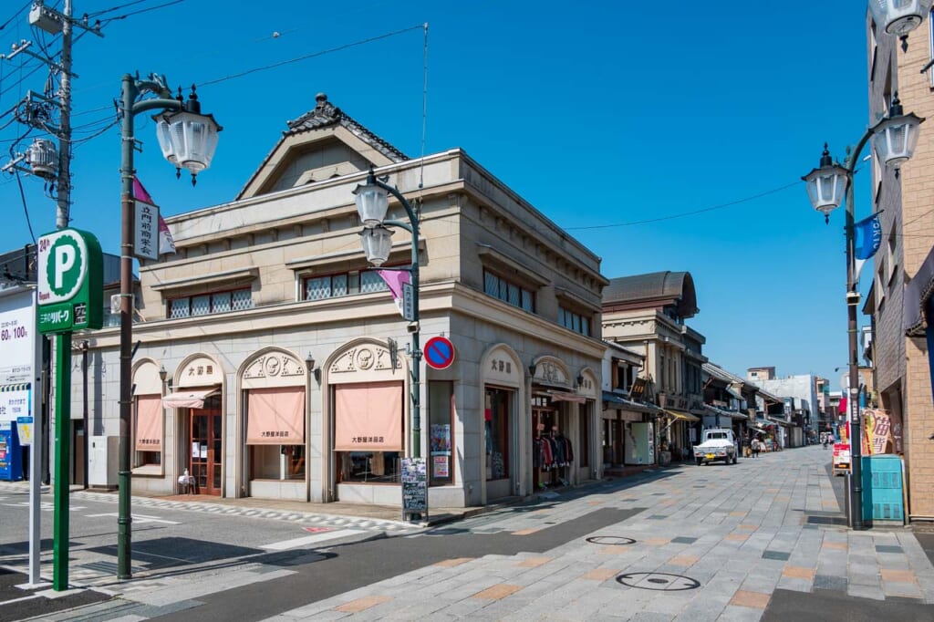 Taisho-Roman Dori street in Kawagoe, Saitama Japan