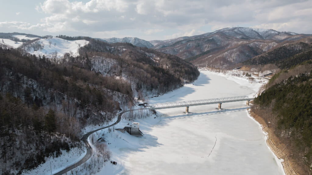 General image of a bridge and snow in Hokkaido