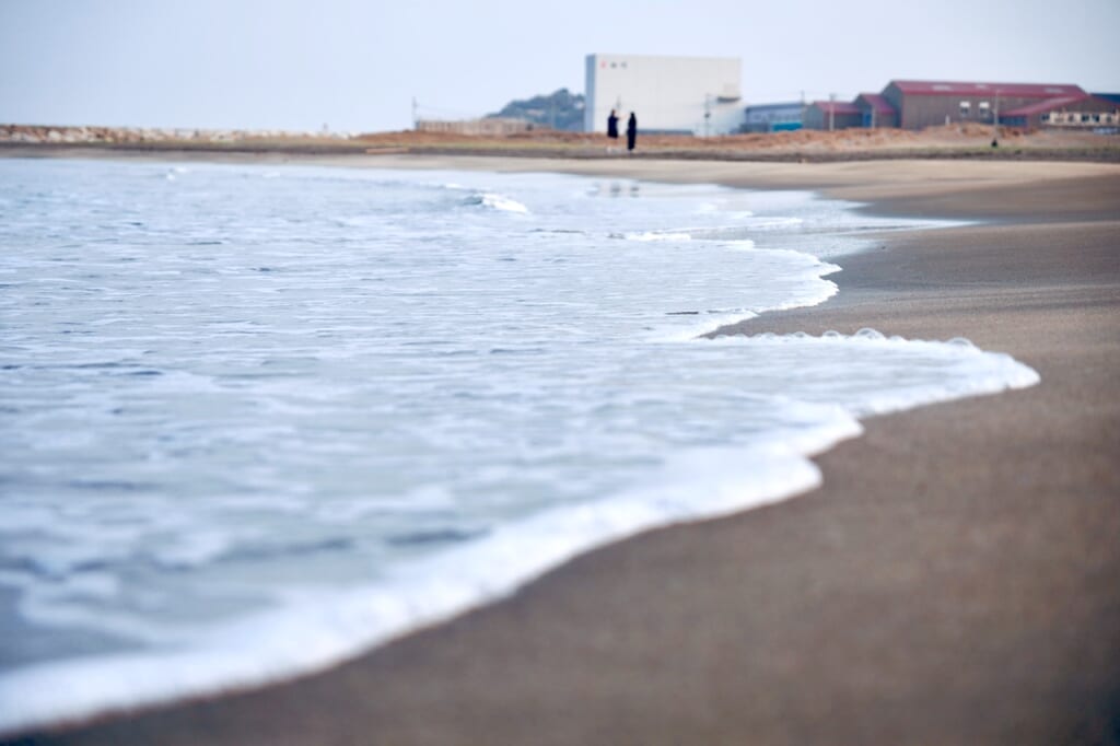 sea foam at Ohara Beach in Chiba