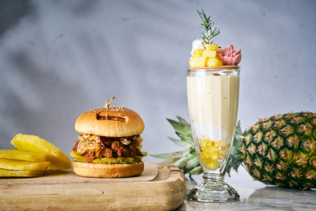 Burger and milkshake