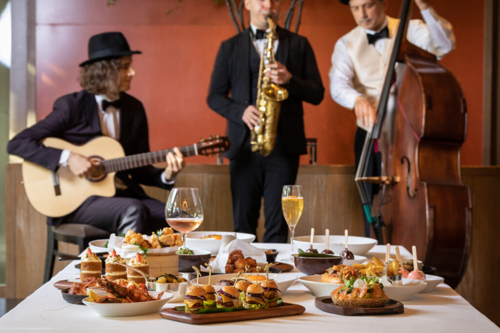 live music in a restaurant in Tokyo
