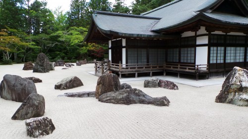 Banryūtei, plus grand jardin de pierres du japon au temple Kongobu-ji, mont Koya