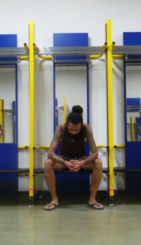 Vestiaires du stade « Ōita Bank Dome » qui accueillera la coupe du monde de rugby au Japon de 2019 sur l'île de Kyushu