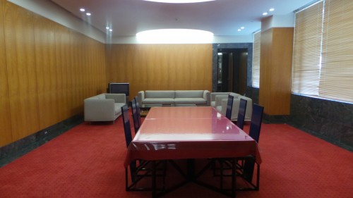 Loge VIP du stade « Ōita Bank Dome » qui accueillera la coupe du monde de rugby au Japon de 2019 sur l'île de Kyushu