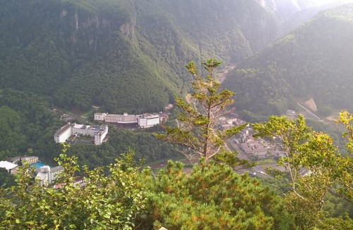 Point de vue panorama dai, village onsen de Sounkyo, Hokkaido, Japon. 