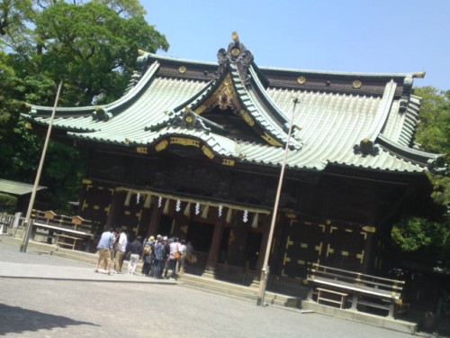 Haiden du sanctuaire Mishima Taisha.