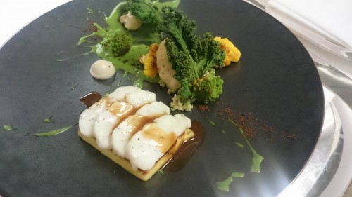 Plat de Thierry Marx avec du Hacho Miso, spécialité japonaise.