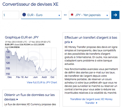 Voyage au Japon : changer des euros en yens.