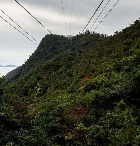 Le téléphérique du mont Misen sur l'île de Miyajima, Japon.