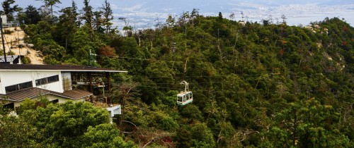 Le téléphérique du mont Misen sur l'île de Miyajima, Japon.