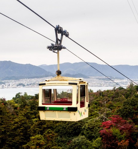 Téléphérique du mont Misen sur l'île de Miyajima, Japon.