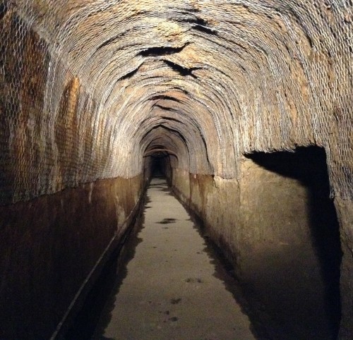 Tunnel Nakayama dans le joli village rural de Yamakoshi, Japon.