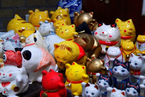 les chats au Maneki-Neko Museum