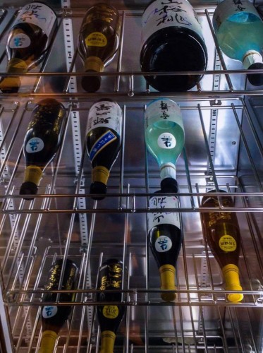 Bouteilles de saké à Kasama city, Ibaraki, Japon
