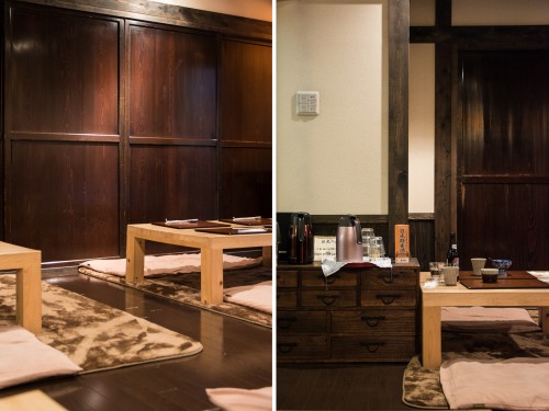 l'intérieur du restaurant Nagomi Cha-Ya de yuba à Nikko