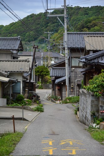 les vieilles petites rues de la ville de Neya au bord de la Mer du Japon dans la préfecture de Niigata