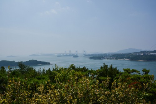 le point de vue de la mer intérieure de Seto depuis le Washuzan dans le parc national Setonaikai, Okayama, Japon