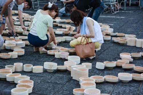 Le village de potiers d'Okawachiyama tout près d'Imari avec son festival et ces lampions éclairés