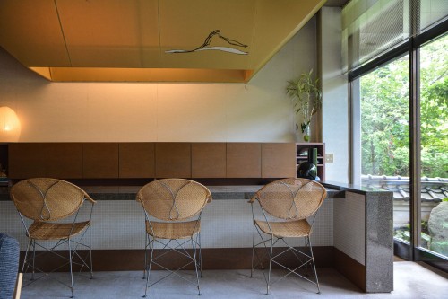 Le ryokan Mifuneyama Kanko Hotel à Takeo Onsen dans la prefecture de Saga avec le lobby magnifique