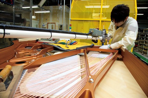 Pianos Yamaha, usine, visite, piano à queue