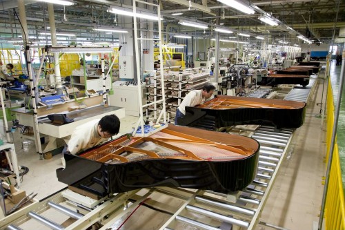 Pianos Yamaha, usine, visite, piano à queue