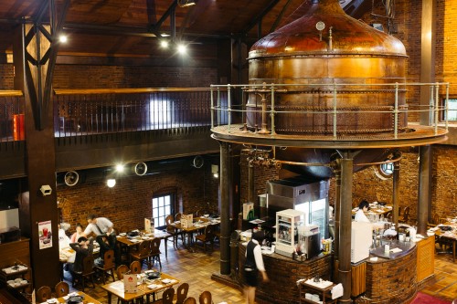 sapporo, beer garden, biere, musée, briques rouges, hall