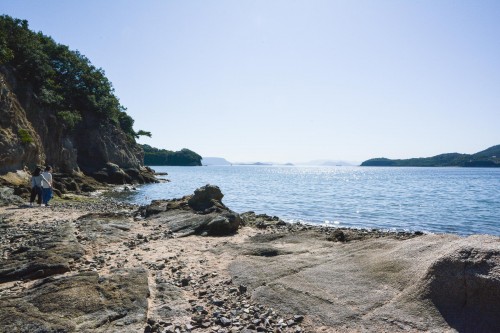 La route des anges sur l'île de Shodoshima dans la préfecture de Kagawa au Japon
