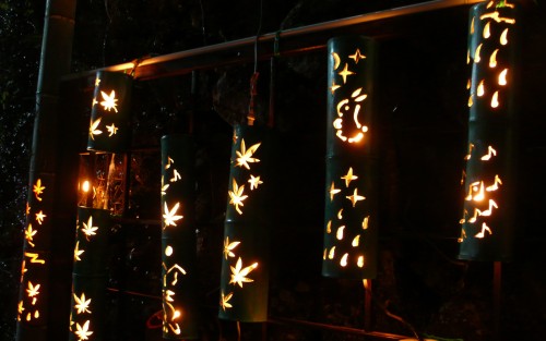 Festival des lanternes d'Ogi, Kiyomizu Take Akari, Saga, Kyushu, Automne