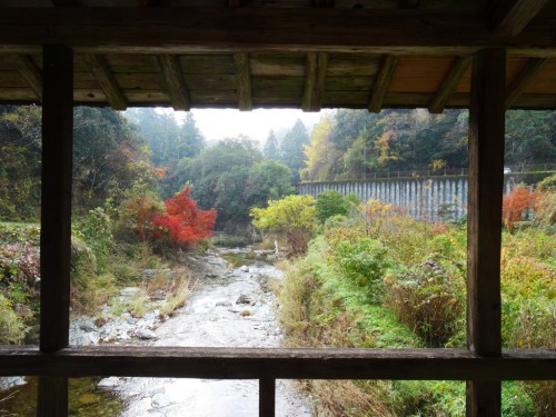 Satoyama, campagne japonaise, Uchiko, Shikoku, Ehime, pont couvert