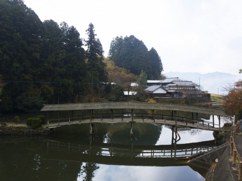 Satoyama, campagne japonaise, Uchiko, Shikoku, Ehime, pont couvert