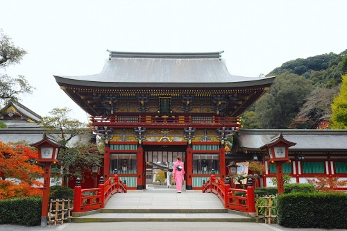 Yutoku Inari en kimono, saga, kyushu, obi, sanctuaire