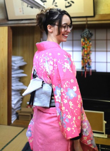 Yutoku Inari en kimono, saga, kyushu, obi, sanctuaire