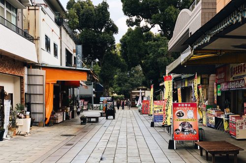 Parc Suizenji, jardin japonais, Kumamoto, Tokaido, rue Sando