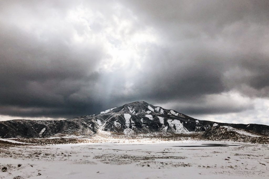 Balade hivernale dans la caldeira du mont Aso