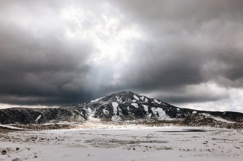 Balade hivernale dans la caldeira du mont Aso