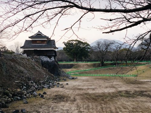 Château de Kumamoto, travaux, Japon, Kyushu