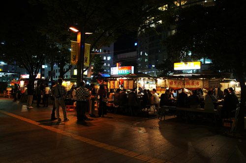Les Yatai à Fukuoka, Kyushu, Japon