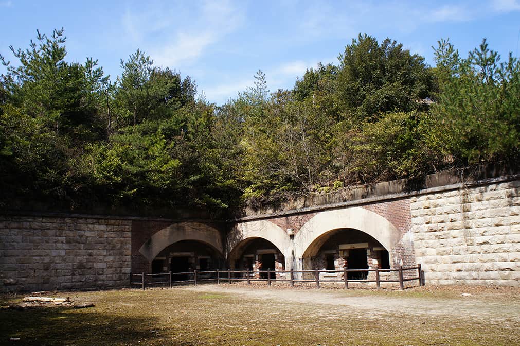 Ruines sur Okunoshima à Hiroshima