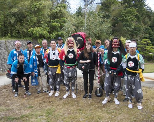 Troupe du festival de Ondeko sur l'île de Sado, Préfecture de Niigata, Japon