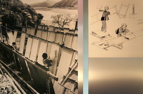 Techniques de fabrication au Musée du Papier Tosa Washi dans la Préfecture de Kochi, Japon