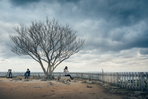 Baie proche du château de Nakijin à proximité de l'aquarium Churaumi sur l'île d'Okinawa, Japon